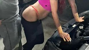 Hey mechanic, I brought my car for a fix but ended up getting that big dick instead!