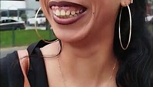 Ebony Woman Tries On Sexy Clothes And Poses Fully On Red