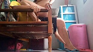 i lent house for friend to fuck old stepmother on couch, delicious sex