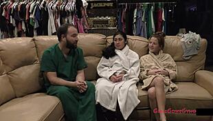 Jasmine Rose's immigration physical with humiliation.