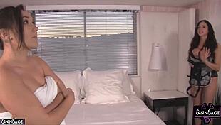 sensual maid ariella ferrere drilling sinn sages pussy with dildo