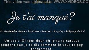 in this french joi, girl gives jerk off instructions while pegging guy