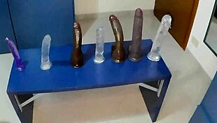 tiny babe lola spice tests huge plugs and reaches intense orgasm