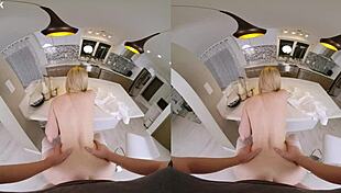 Blonde Slut In Stockings Cheats On Husband With Milkman In Doggystyle And Cowgirl Positions