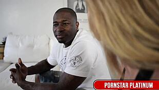 Eager Blonde Brooke Wylde Milks Rob Piper's Huge Interracial Cock