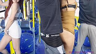 Thrill of getting fucked in public transport as student.