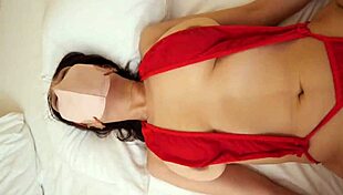 Married asian woman in bikini keeps climaxing during wedding sex 😍