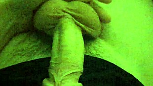 Watch this amateur boy next door jerk his monster cock in bed