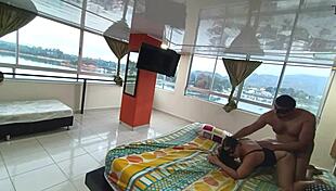 Sharing a hotel bed with my boss's wife, I filled her with passion.