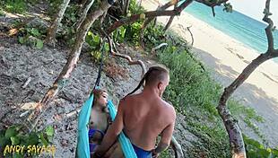 Pretty Girlfriend Fingered Roughly Outdoors with Clothes Ripped