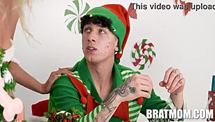 Mrs. Claus kisses and cures her loneliness with cherry kiss and ethan seeks