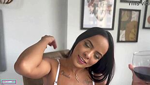 Latina Sits Hard For Powerful Orgasm