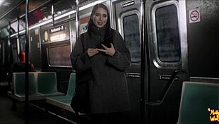 beautiful stranger gave me a sloppy blowjob on the train