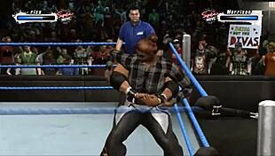 hey, check out marrisa wrestling john morrison in this fetish match! 💪