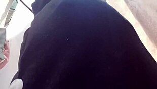 Italian stepmother flashes ass and hairy pussy in dressing room