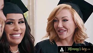 mommys boy - graduating milfs gangbang photographer with deepthroat and squirting