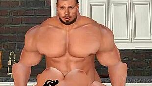 I watched this handsome muscle hunk aaron donald fuck a local wife in the kitchen with his big black cock, it was so interracial and cuckoldy