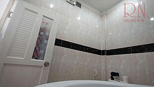 Naked Maid Cleans Without Panties In Kinky Housewife Role