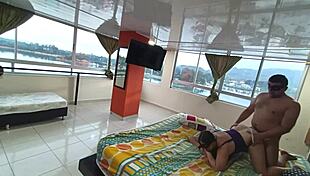 Sharing a hotel bed with my boss's wife, I filled her with passion.