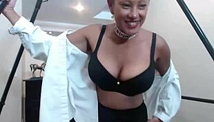 Pornstar Maxine X Plays with Her Wet Pussy Lips in Lingerie, Showing Off Her Big Tits and Ass