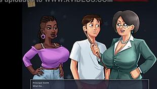 Summertime saga episode 227 features teacher in game scene