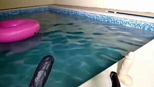 Maxine loves swimming in the pool