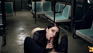 beautiful stranger gave me a sloppy blowjob on the train
