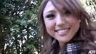 Cute Japanese Rino Mizusawa Plays with Toys Before Dick