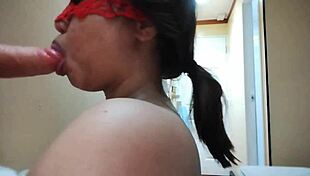 The asian cumslut eagerly sucks cock in this amateur scene