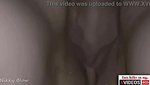 feeling the thrill as lover fills my pussy with sperm for cuckold creampie