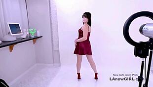 brunette with a bold presence gets fucked in a modeling audition