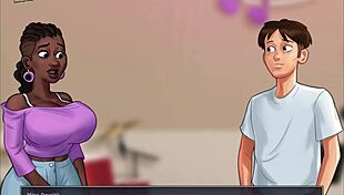 Summertime saga episode 227 features teacher in game scene