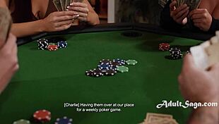 Oh wow, erotic poker with ripped clothes and scissoring when husband sleeps 😏