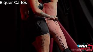 i'm dominating my slave with the whip in lingerie