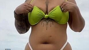 The cheese seller kept staring at my pussy on the beach.