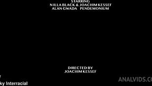 Nilla Black takes anal pounding from three big black cocks