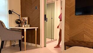 I secretly fuck and creampie my best friend's cute little sister with big tits and pierced nipples