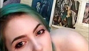 Tattooed mistress edges friend's cock in BDSM session