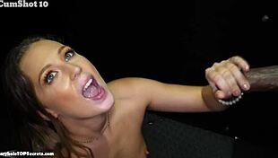 Fuck yeah, febby, you're a pro at sucking cock and swallowing cum in gloryhole action