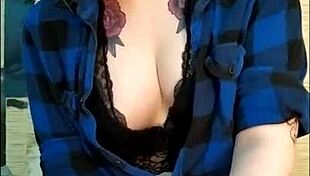 Tattooed mistress edges friend's cock in BDSM session