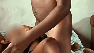 This ebony slut jerks her boyfriends big black cock.