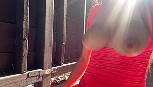 Italian Solo Big Tits Artemisia Love Hot Bouncing Outside