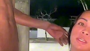 Blonde Transsexual In Crossdressing Fun On The Street Loving To Suck Ass