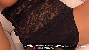 Czech amateur casually fingers and gapes pussy at home