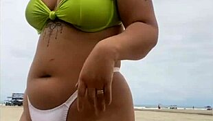 The cheese seller kept staring at my pussy on the beach.