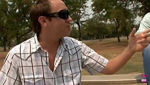 Amazing brunette gets spanked during cowgirl sex with another man in front of her bf