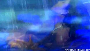 Indian lady engages in a powerful ritual fun session with dancing and teasing.