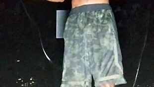 Beautiful woman in park casting interview