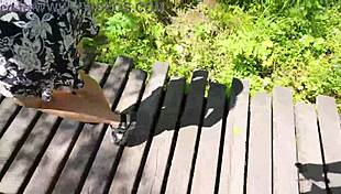 Remote Controlled Vibrator Fun In Park For Sweet Girl