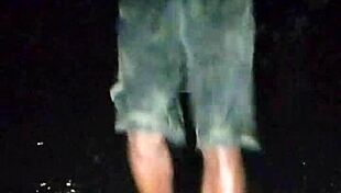 Beautiful woman in park casting interview